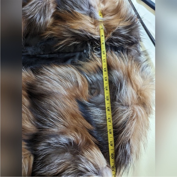 Saks Fifth Avenue Teddy Jacket in Brown and Black Plush Fur - Picture 4 of 6